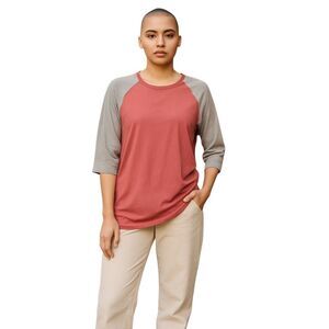 Lulu Roe Womens Sz XL Pink Solid 3/4 Sleeve Blouse